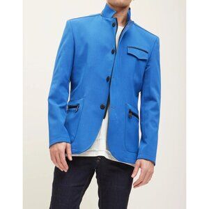 RON TOMSON Mens Modern Casual Stand Collar Sports Jacket SAX Size XXL NWT